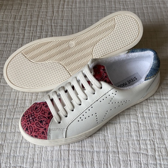 New STEVE MADDEN REZUME LOW TOP distressed SNEAKER boho - Picture 9 of 9
